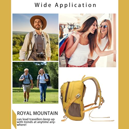 ROYAL MOUNTAIN Hiking Backpack 30L Foldable Travel Daypack For Women Men,Camping Daypack Backpacks Lightweight,Durable Hik...