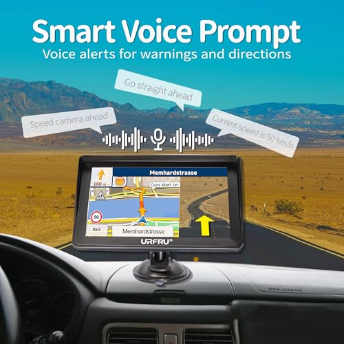 URFRU 7-Inch GPS Navigator for Car Truck RV Pickup, 2025 Offline Map with Free Updates Lifetime, Big HD Touchscreen, Satal...