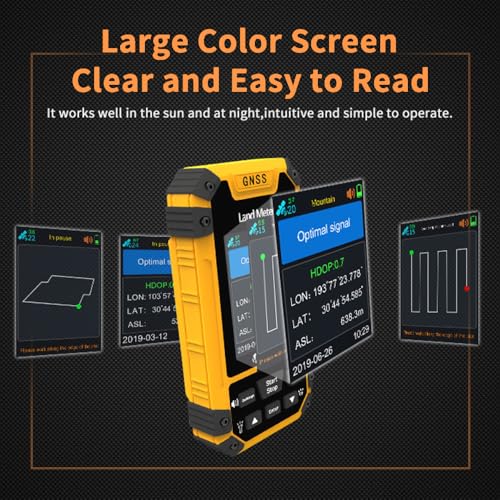 Heltec Handheld GPS Land Meter, High Accuracy GNSS Surveying Equipment for Land Measurement & Hiking 6 Satellite System Po...