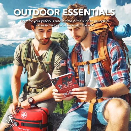 430 Piece First Aid Kit, Well-Organized Premium Waterproof Compact Trauma Medical Kits for Any Emergencies, Ideal for Hom...