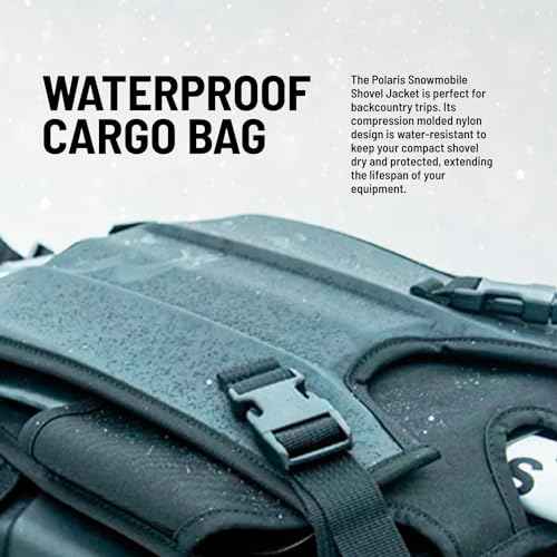 Polaris Snowmobile Shovel Jacket for Lock & Ride Flex Burandt Tunnel Bag, Black Waterproof Cargo Bag, Easy Install, Direct Attachment, Gives 2nd Snow Shovel Option, Genuine OEM - Part 2889322