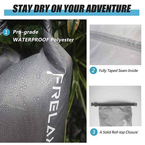 Frelaxy Dry Bag 3-Pack/5-Pack, Ultralight Dry Sack, Outdoor Bags Keep Gear Dry for Hiking, Backpacking, Kayaking, Camping,...