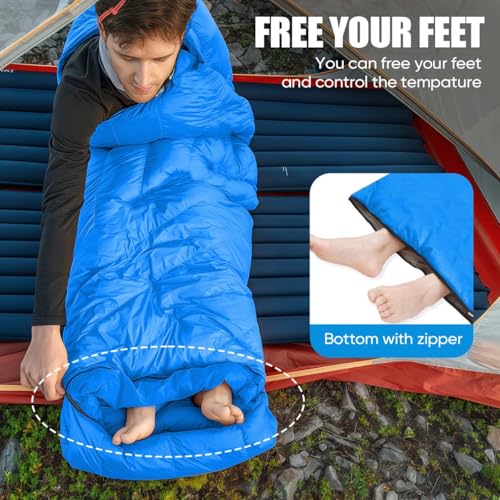 Camping Sleeping Bags for Adults Kids Waterproof Lightweight Sleeping Bag for Cold Weather or Warm Backpacking Hiking Moun...