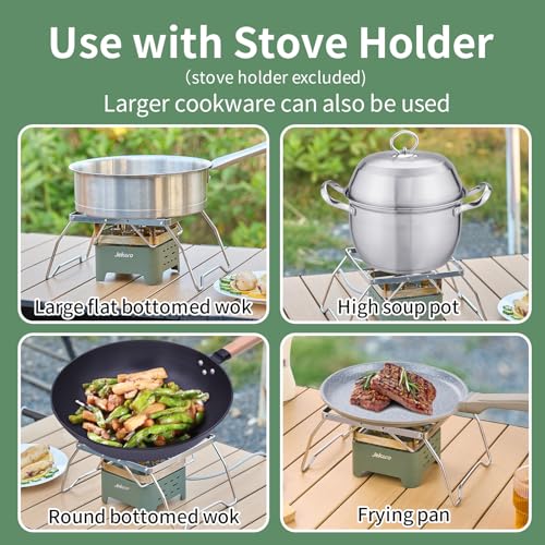 30,000 BTU Camping Stove, Portable Camp Stove Gas Stove,Windproof Small Propane Butane Stove, Stainless Steel, with Carryi...