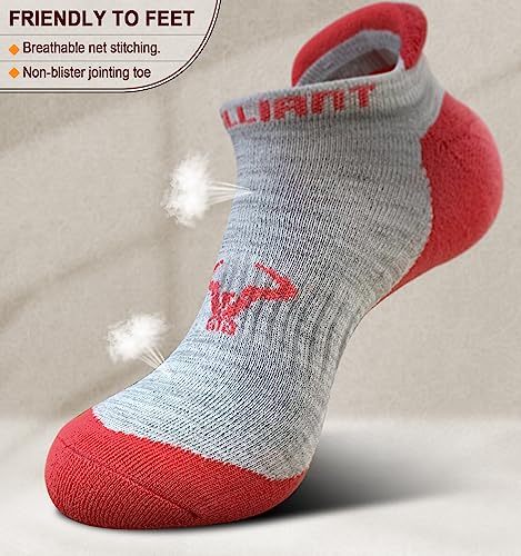 Socks For Women 6Pairs-Womens Athletic Ankle Socks No Show Cushioned for Walking Running-Compression Arch Support