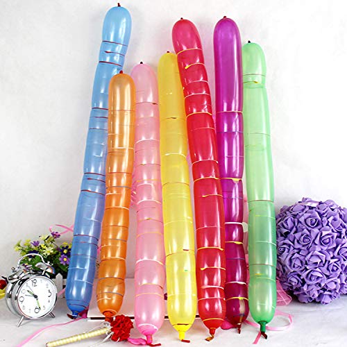 Carykon 200PCS Rocket Balloons Holiday Party Decoration Screaming Balloons rocket balloons with pump