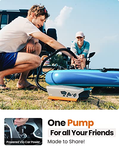 OutdoorMaster 20PSI High Pressure SUP Air Pump, The Cachalot 2 Mini Paddle Board Pump, Intelligent Dual Stage Inflation & ...