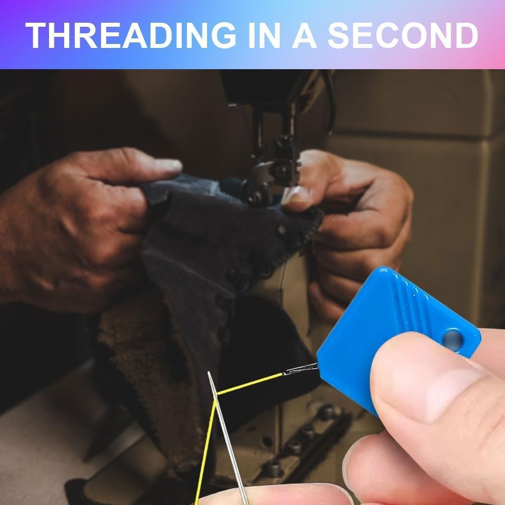 Automatic Needle Threaders for Hand Sewing, 2025 Upgrade Embroidery Floss, Sewing Machine Needle Threader, Sewing Supplies Tool, Fits All Needle Sizes (1, Green)