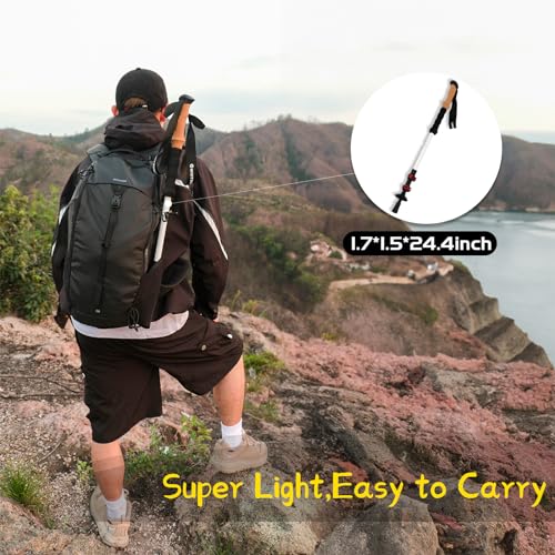 Trekking Hiking Poles Collapsible Aluminum Lightweight