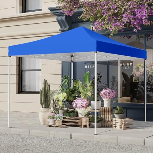 PHONWHON Shades 10x10 Pop Up Canopy, Heavy Duty Beach Tent with Carrying Bag for Easy Moving, Sun Shelter for Parties, Eve...