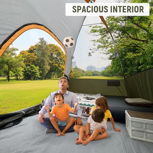 CAMPROS CP Tents for Camping 6 Person Tent Waterproof Windproof Double Layer Family Camping Tent, Easy Setup Dome Tent wit...