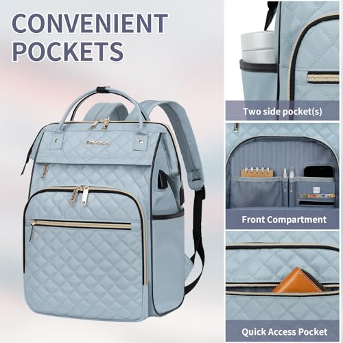 EMPSIGN 17 Inch Laptop Backpack for Women, Work Business Travel Computer College Bags, Large Capacity Water-repellent Quil...