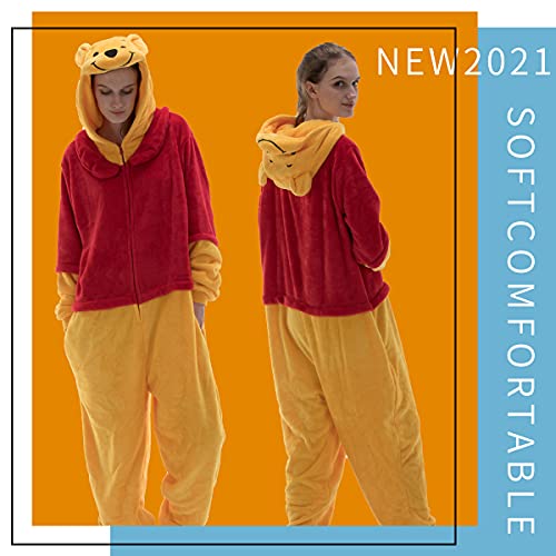 COSUSKET Snug Fit Unisex Adult Onesie Pajamas, Flannel Cosplay Animal One Piece Halloween Costume Sleepwear Homewear