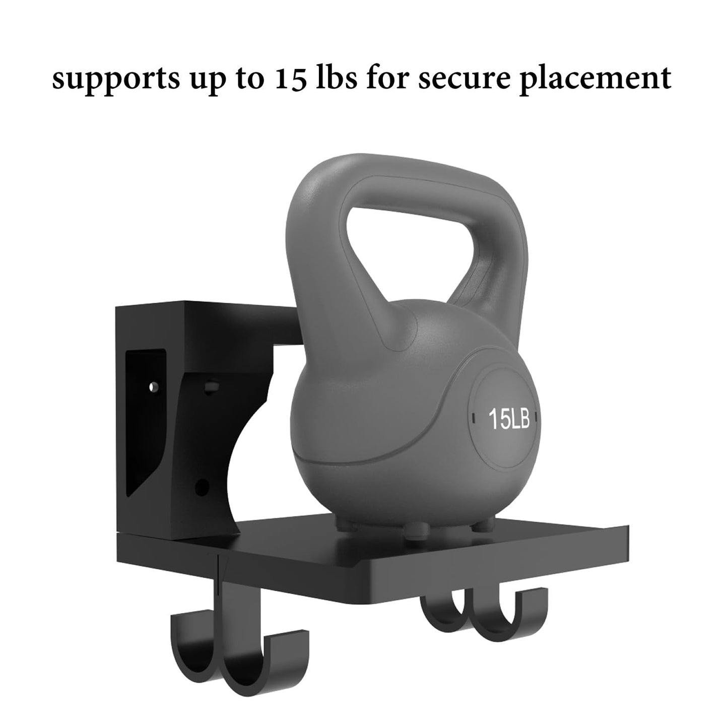 Fuwkeo Wall Mount Shelf for AirSense 10 CPAP Machine – Includes Mask Hook & Hose Hanger – Space-Saving Bedside Organizer, Easy to Install – Durable CPAP Accessory