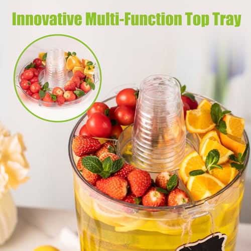 2 Gallon Beverage Dispenser for Parties 2 PACK, BPA-Free Drink Dispenser with No Drip Spigot, Juice Dispensers with Stand,...