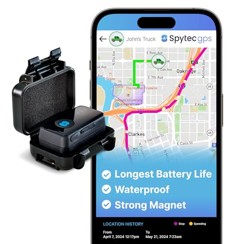 Spytec Atlas GPS Tracker for Vehicles & Kids | Up to 14-Day Battery Life | Waterproof Magnetic Case, Geofencing, Portable ...
