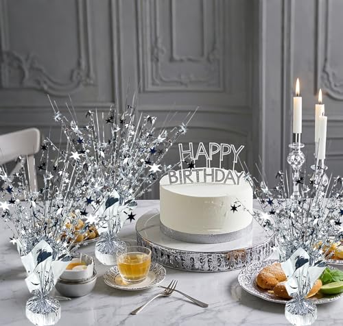 FUBININA 12 Pack Metallic Foil Spray Centerpiece Star Table Decoration Burst Table Centerpieces for New Years Nye Birthday...