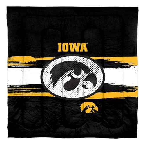Iowa Hawkeyes Comforter Set ? Hawkeyes Bedding for Dorms, Guest Rooms, RVs, Tailgates & Iowa Game Day Decor, Full/Queen