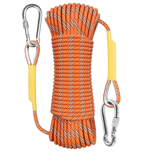 X XBEN Outdoor Climbing Rope 10M(32ft) 20M(64ft) 30M(96ft) 50M(160ft) 70M(230ft) 152M(500FT) 352M(1000FT) Static Rock Clim...