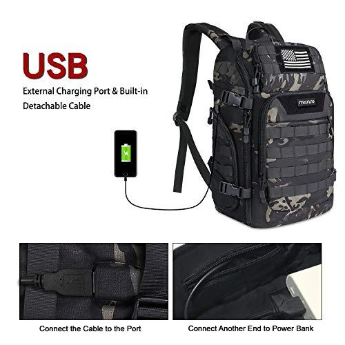 MOSISO 30L Tactical Backpack, Military Daypack 3 Day Assault Rucksack Outdoor Hiking Hunting Fishing Camping Training Shou...