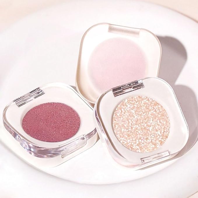 Pearlescent mini Eyeshadow Highly Pigmented Blend Matte & Shimmer EyeShadow,Cream Moisturizing Waterproof&Long Lasting Eye Makeup Natural Luminous Makeup Look (B06, 1 Count (Pack of 1))
