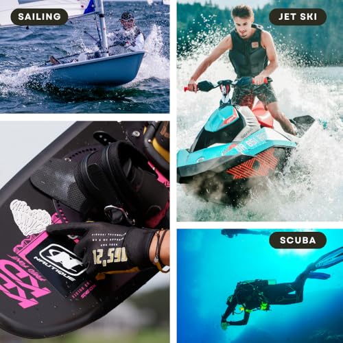 PIGOSKI GMS Light Weight Water Ski Gloves UV Protection Fishing Gloves for Men and Women