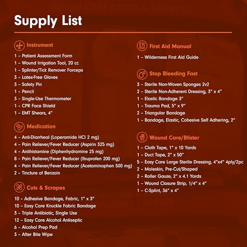 Adventure Medical Kits Sportsman Series Medical Kit - 400 - First Aid Kit for Camping, Hiking, Hunting & More - For 10 Peo...