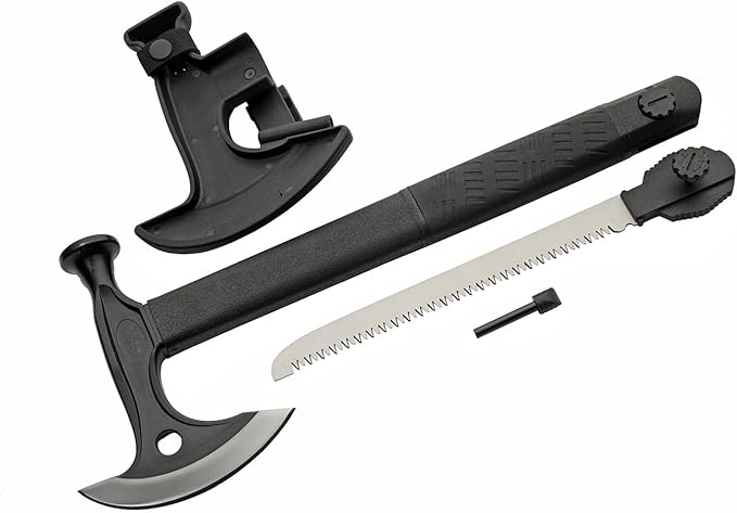 Rite Edge 17.5-Inch Hiker's Hatchet – Multi-Tool Axe with Hidden Saw, Fire Starter, Hammer, and Nylon Fiber Handle – Inclu...