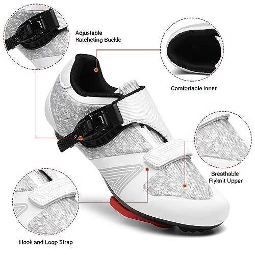 Unisex Cycling Shoes for Men Women Compatible with Peloton Bike Shoes with Delta Cleats for Road Biking Indoor Outdoor Pedal