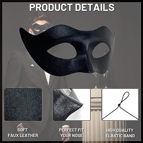 HyperFun Masquerade Mask for Men Classic Vintage Venetian Mens Mask Lightweight Gentle, Specially for Costume, Theme Parties