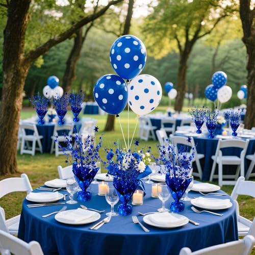 YinNorth 12 Pcs Metallic Foil Spray Centerpiece Party Star Table Decoration Brust Glitter Table Topper Decor for Birthday ...