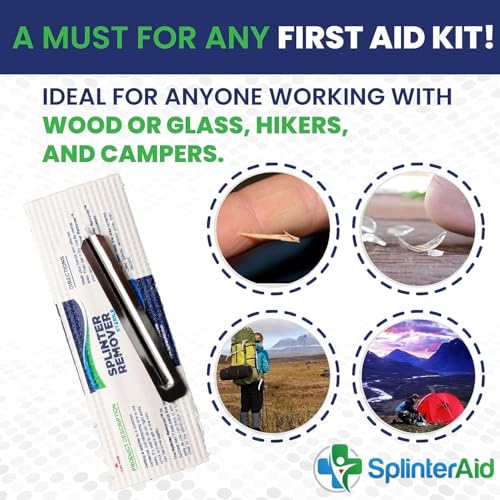 Painless Splinter Removal Kit (30-Pack) | Pull Out Splinters Fast & Easy | Compact First Aid for Home, Travel & Camping | ...