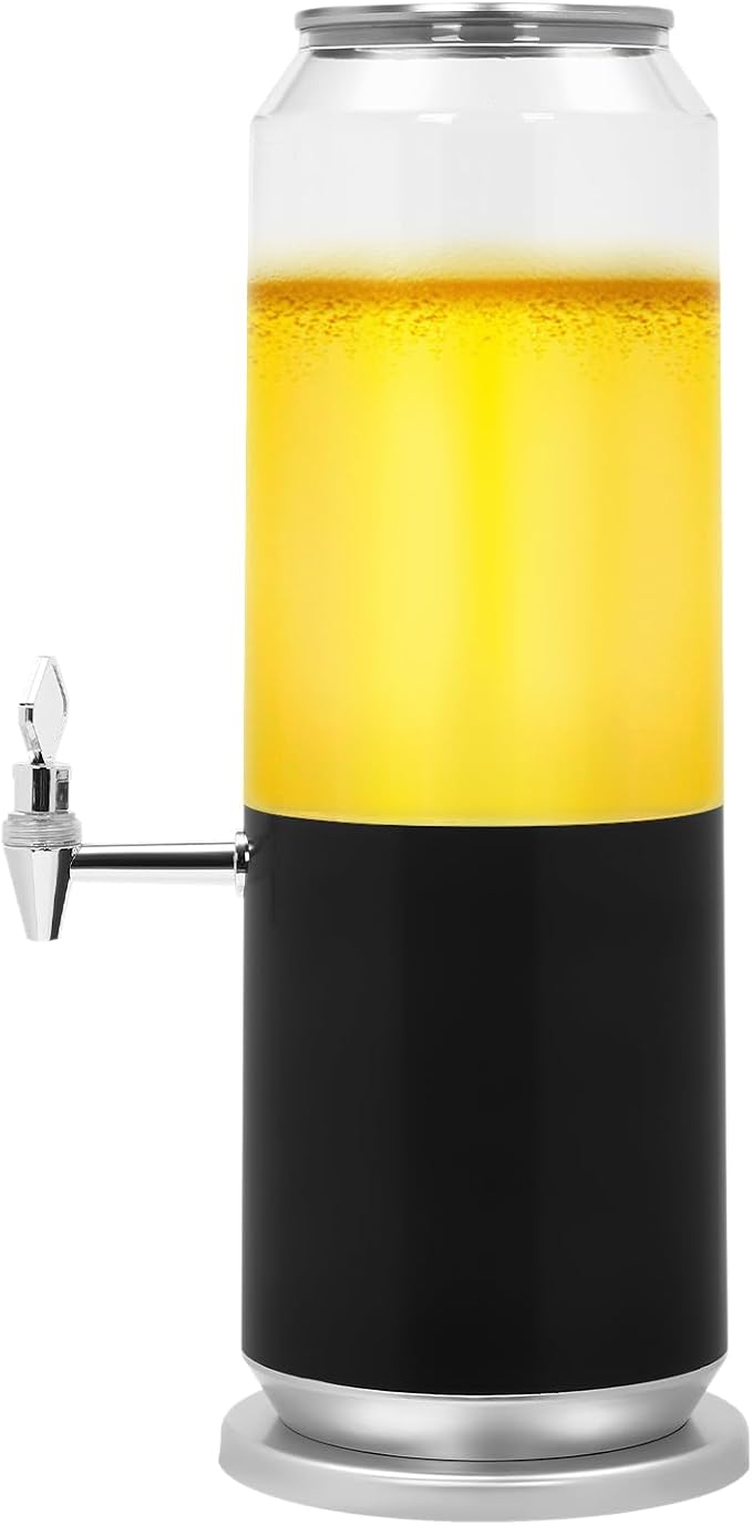 Gworobie Beer Tower Dispenser 3L/100oz - Beverage Dispenser with Spigot, Margarita Tower, Mimosa Tower,Heat/Ice Drink Disp...