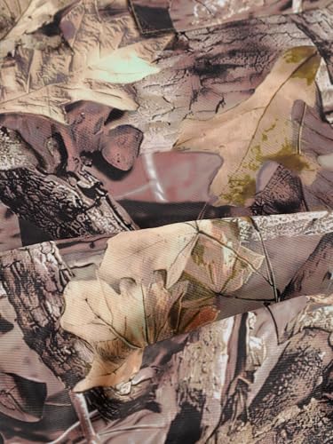 Men's Autumn Camo Tactical Straight Leg Pants - Foliage Pattern Outdoor Survival Trousers for Huntin