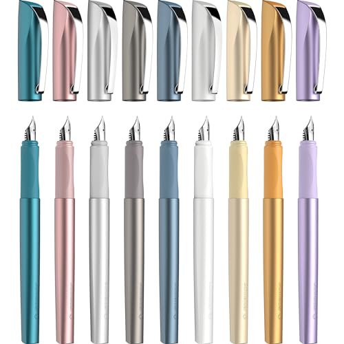 Schneider Ceod Shiny 74869 Writing Set with Fountain Pen, Rollerball Pen, Ink Killer (Right and Left-Handed Users, M Nib, ...