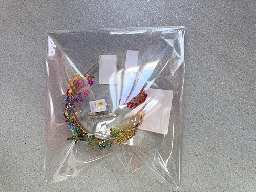 Woeoe Light Up Crystal Headband Colorful Beads Crown Carnival Headpiece with Combs Festival Prom for Women