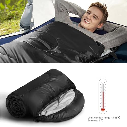 Petgin Camping Sleeping Bag 3 Seasons Warm & Cool Weather, Lightweight, Waterproof, Portable Backpacking for Adults & Kids...