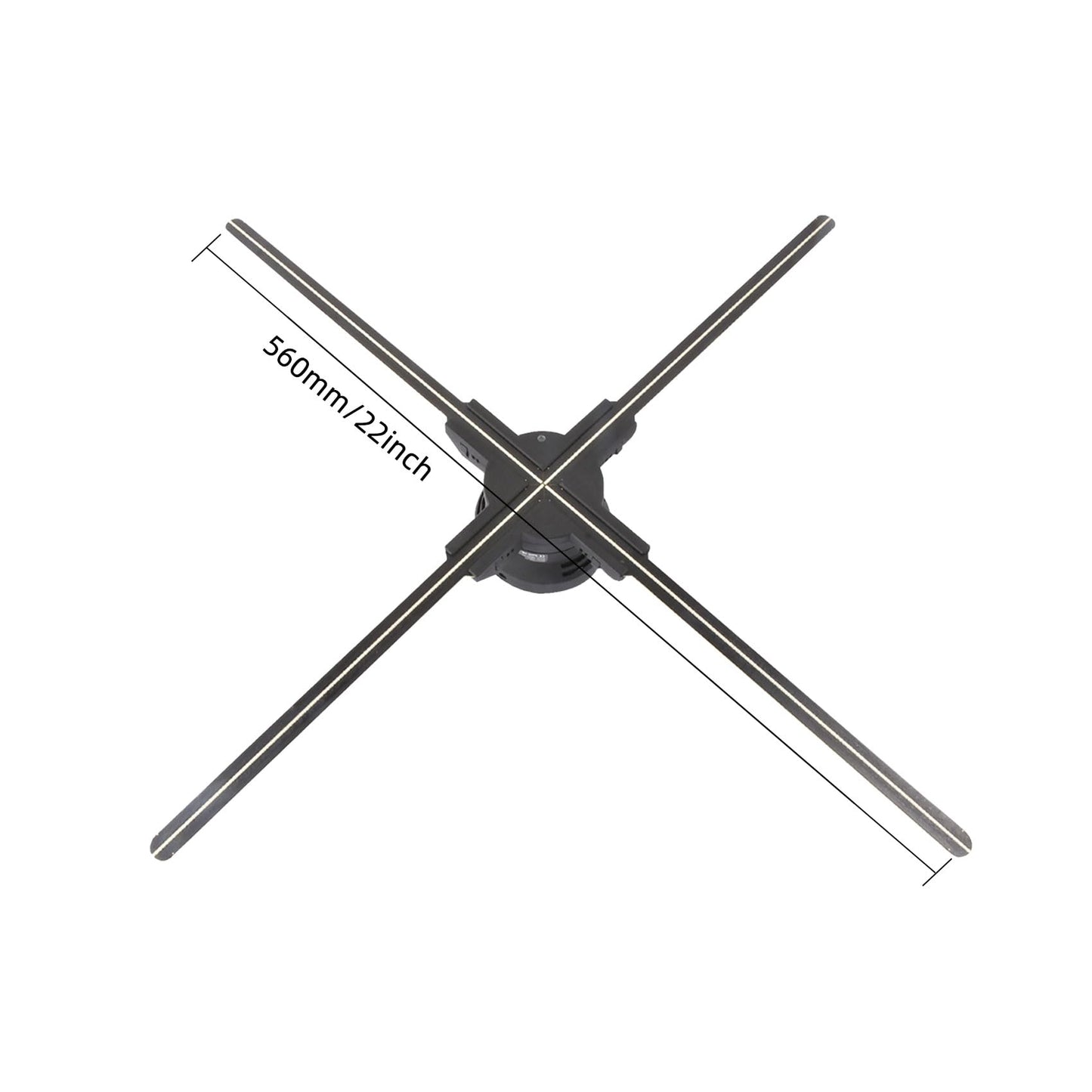 3D Hologram Fan, Hologram Fan Projector Screwless Led Lights With App And Wifi, Remote Control, Hd Led 2000*1444Px Resolution Fo