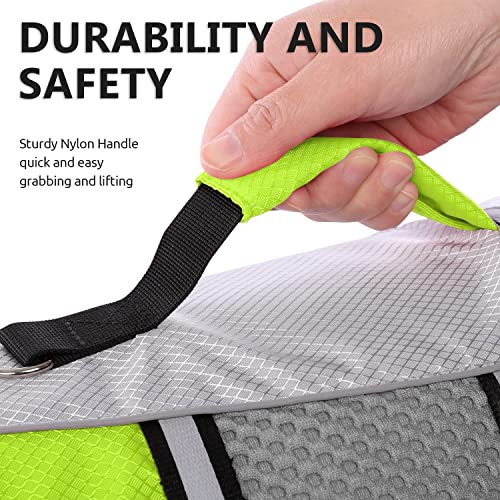 Queenmore Dog Life Jacket Small Float Vests for Swimming Boating Kayaking Mediumn Puppy Dogs Cats Neoprene Life Preserver ...