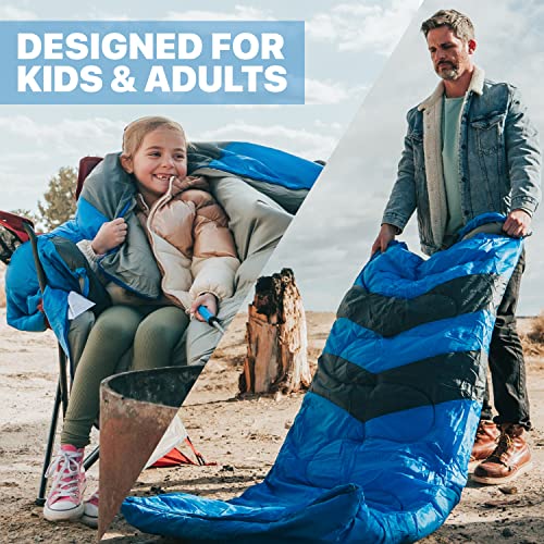 MalloMe Sleeping Bags for Adults Cold Weather & Warm - Backpacking Camping Sleeping Bag for Kids 10-12, Girls, Boys - Ligh...