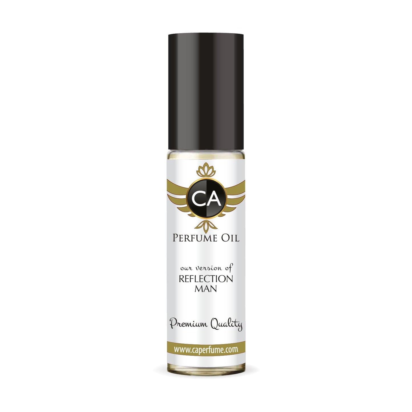 CA Perfume Impression of Reflection Man for Men Perfume Oil Woody Floral Musk Scent Long Lasting Cologne for Men Travel Size TSA Ready Mini Parfum Body Oil Roll-on 0.33 Fl Oz 10ml