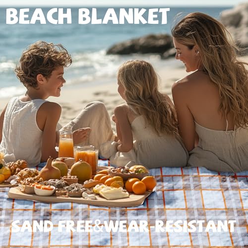 Extra Large Picnic Blankets Portable 80x80 Oversized Waterproof Sandproof Outdoor Beach Blanket Camping Grass Mat Travel E...