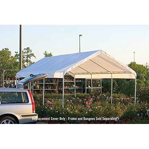 ShelterLogic SuperMax All Purpose Outdoor 10 x 20-Feet Canopy Replacement Cover for 2-Inch Frame Canopies (Cover Only, Frame Not Included)