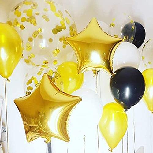 24 Pcs 18" Gold Star Balloons Foil Balloons Mylar Balloon for Baby Shower, Gender Reveal, Wedding, Magical Prom or Engagem...
