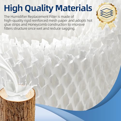 DerBlue 6 Pack Humidifier Replacement Filter Compatible with Canopy Bedside Humidifier and Nursery Humidifier,Wood Pulp & ...