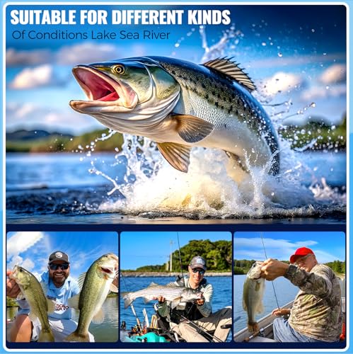 PLUSINNO Fishing Lures Spinner baits for Bass - 16/32 pcs Spinner Lures Kit with Portable Carry Bag, Hard Metal Spinner Ba...