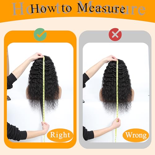 13x4 Deep Wave Lace Front Wigs Human Hair 200% Density Black Curly Human Hair Wig Short Natural Wigs for Black Women Transparent Lace Frontal Wig for Daily Wear 18 Inch