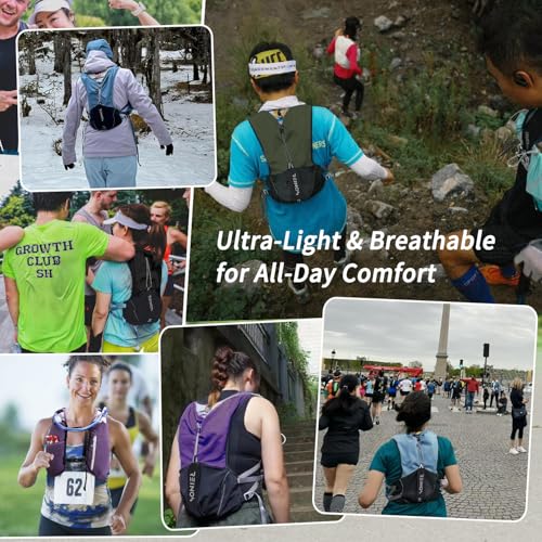 Running Vest for Women and Men Lightweight Hydration Backpack Pack with 1.5L Water Bladder Bag Running Gear Accessories fo...