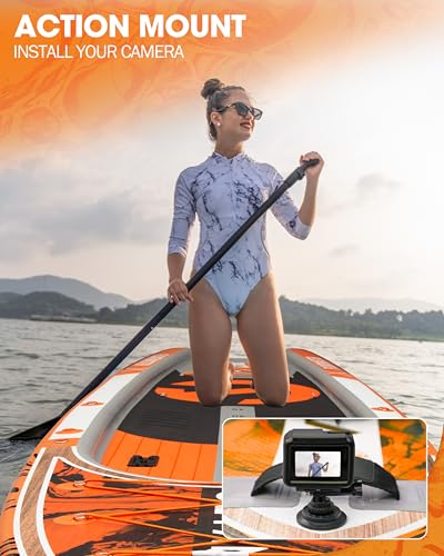 CETANA 11'6×35" Extra Wide Stand Up Paddle Board for Adults & Youth, 400lb Capacity Inflatable Paddle Board, Sup for 2+1 P...