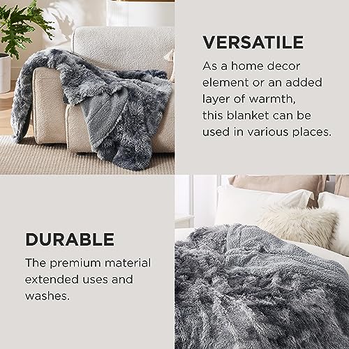 Bedsure GentleSoft Fluffy Fuzzy Faux Fur Throw Blanket for Couch, Soft Sherpa Fleece Cozy Gifts for Women, Plush Bed Blank...